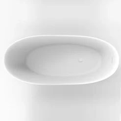 Arezzo 1700 X 750 Matt White Solid Stone Modern Slipper Bath -Villeroy Shop az175slwd1