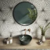 Arezzo Round Brushed Dark Green Counter Top Basin 0TH - 358mm Diameter