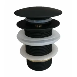 Arezzo Matt Black 360mm Round Stainless Steel Counter Top Basin + Waste