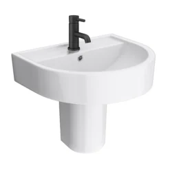 Arezzo 520 Wall Hung Basin 1TH + Semi Pedestal -Villeroy Shop az52bsp n d2