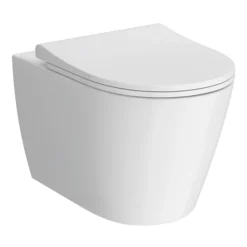 Arezzo Rimless Wall Hung Toilet (incl. Slim Seat With Matt Black Hinges) -Villeroy Shop az6727slmb detail01