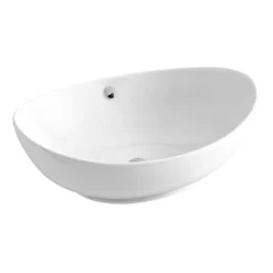 Arezzo Stone Resin Floating Basin Shelf Inc. Oval Basin - 600mm Wide -Villeroy Shop az6mwslfb1 d2