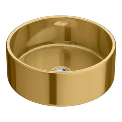 Arezzo Round 405mm Gold Ceramic Counter Top Basin
