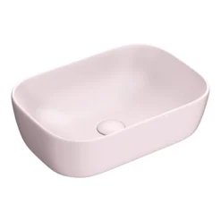 Arezzo 455 X 325mm Matt Pink Curved Rectangular Counter Top Basin -Villeroy Shop az78105mp n d2