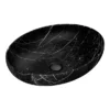 Arezzo 520 X 395mm Curved Oval Counter Top Basin - Matt Black Marble Effect