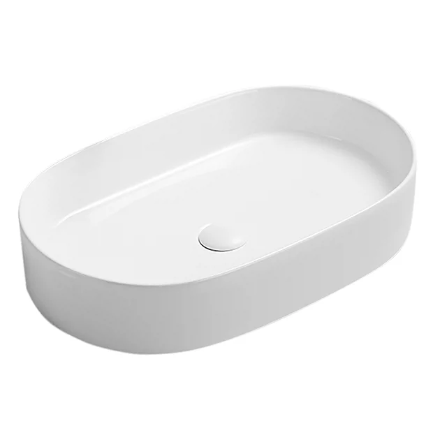 Arezzo Gloss White Oval Counter Top Basin (600 X 380mm) 3 Arezzo Gloss White Oval Counter Top Basin (600 X 380mm) - Image 3