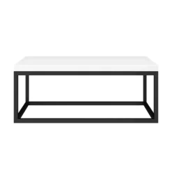 Arezzo 700 Gloss White Stone Resin Worktop With Matt Black Wall Mounted Frame -Villeroy Shop az7blkfrmwmd1