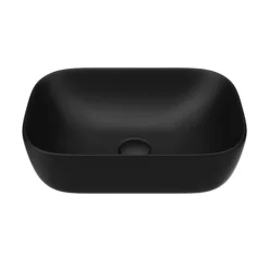Arezzo 465 X 325mm Matt Black Curved Rectangular Counter Top Basin -Villeroy Shop azb465d4