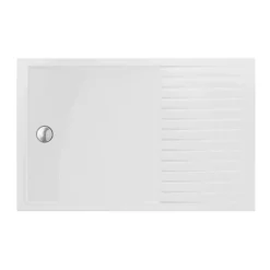 Arezzo 1400 X 900 Brushed Brass Wet Room (inc. Screen, Side Panel + Tray) -Villeroy Shop azbb01 d1