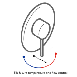 Arezzo Brushed Brass Round Concealed Manual Shower Valve