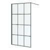 Arezzo 1700 X 700 Bath Replacement Wet Room (1000mm Matt Black Grid Screen W. Tray)