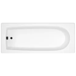 Arezzo Matt Black Grid Bath Screen With Curved Single Ended Bath -Villeroy Shop azbgrb d1