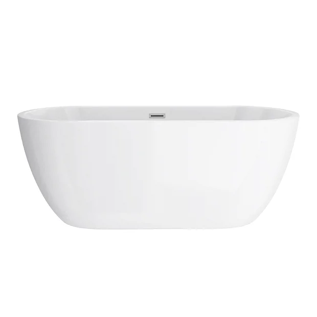 Arezzo Freestanding Modern Bath With Chrome Waste 1 Arezzo Freestanding Modern Bath With Chrome Waste