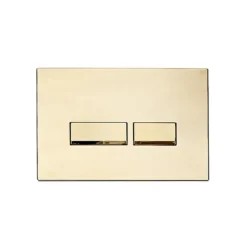 Arezzo Compact Top/Front Flush Toilet Frame With Brushed Brass Flush - Square Buttons -Villeroy Shop azcfsbb detail02