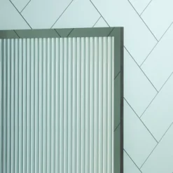 Arezzo Fluted Glass Chrome Framed Urinal Partition -Villeroy Shop azchfp1 d2a