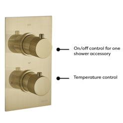Arezzo Fluted Brushed Brass Round Shower Package With Concealed Valve + Head -Villeroy Shop azfr2bbpk d1a