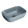 Arezzo 465 X 325mm Matt Grey Curved Rectangular Counter Top Basin