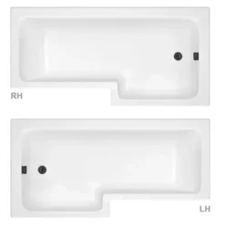 Arezzo Shower Bath - 1700mm L Shaped With Matt Black Grid Screen + Panel 7 Arezzo Shower Bath - 1700mm L Shaped With Matt Black Grid Screen + Panel -Villeroy Shop azgl17 new 1