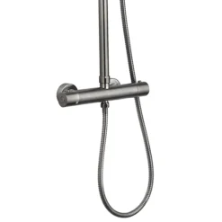 Arezzo Round Thermostatic Shower - Gunmetal Grey