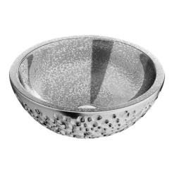 Arezzo Round 430mm Silver Mottled Relief Design Ceramic Counter Top Basin -Villeroy Shop azj2050 n d1