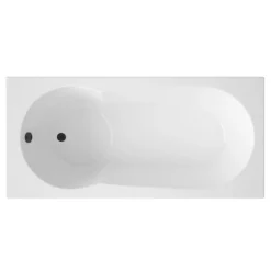 Arezzo Matt Black 1700 X 800 Keyhole Shower Bath With Screen -Villeroy Shop azksb17 d1