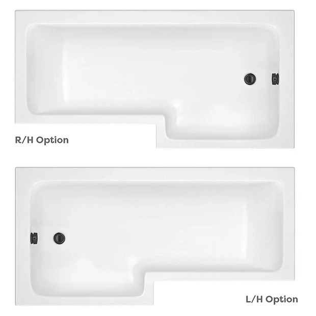 Arezzo Shower Bath - 1700mm L Shaped With Matt Black Screen + Matt Blue Panel 3 Arezzo Shower Bath - 1700mm L Shaped With Matt Black Screen + Matt Blue Panel - Image 3