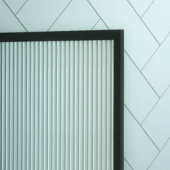 2 X Arezzo Fluted Glass Matt Black Framed Urinal Partitions 5 2 X Arezzo Fluted Glass Matt Black Framed Urinal Partitions -Villeroy Shop azmbfp2 d1