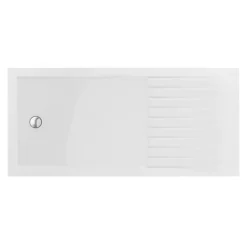 Arezzo 1700 X 800 Matt Black Grid Wet Room (inc. Screen, Side Panel + Tray) -Villeroy Shop azmbg03 d1