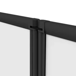 Arezzo Round Single Ended Bath With Matt Black Bi-Fold Screen -Villeroy Shop azrbf d2