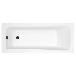 Arezzo Square Single Ended Bath With Matt Black Bi-Fold Screen -Villeroy Shop azsbf d1