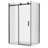 Arezzo Matt Black 1000 X 700 Frameless Sliding Door Shower Enclosure