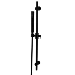 Arezzo Matt Black Shower System (Valve Inc. 195mm Ceiling Mounted Head + Slide Rail Kit With Handset) -Villeroy Shop azsp2cmb d3