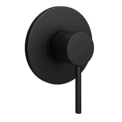 Arezzo Matt Black Round Shower Valve Inc. Slide Rail Kit With Pencil Handset -Villeroy Shop azsp80mbd1