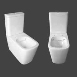 Arezzo Square BTW Close Coupled Rimless Toilet With Soft Close Seat -Villeroy Shop azssqbtwcc d2