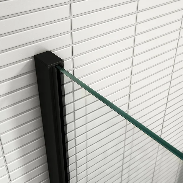 Arezzo Matt Black 10mm Glass 1700 X 800 Wet Room (inc. Screen, Side Panel + Tray) 4 Arezzo Matt Black 10mm Glass 1700 X 800 Wet Room (inc. Screen, Side Panel + Tray) - Image 4