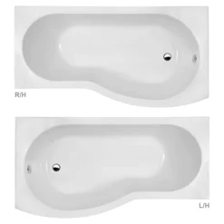 Cruze Shower Bath + Exposed Shower Pack (1700 B Shaped With Screen + Panel) -Villeroy Shop b17bpk1 d3