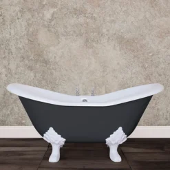 Hurlingham Banburgh Small 2TH Cast Iron Roll Top Bath (1560x765mm) With Feet -Villeroy Shop banburghsmalld3