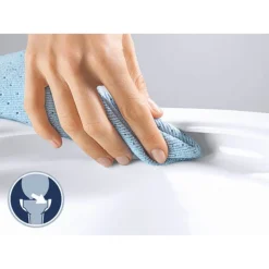 Grohe Bau Rimless Close Coupled Toilet With Soft Close Seat (Side Inlet) + FREE TOILET ROLL HOLDER -Villeroy Shop bauccwc1 d1 2