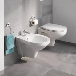 Grohe Bau Rimless Wall Hung Toilet With Soft Close Seat + FREE TOILET ROLL HOLDER -Villeroy Shop bauwhwc d4