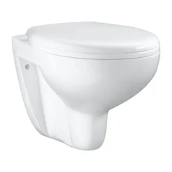 Grohe Bau Rimless Wall Hung Toilet With Soft Close Seat + FREE TOILET ROLL HOLDER -Villeroy Shop bauwhwc d5