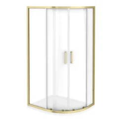 Toreno Brushed Brass 900 X 760mm Offset Quadrant Shower Enclosure Without Tray -Villeroy Shop bb976q2d d1
