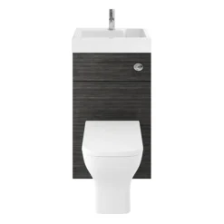Brooklyn 500mm Hacienda Black 2-In-1 Combined Wash Basin & Toilet