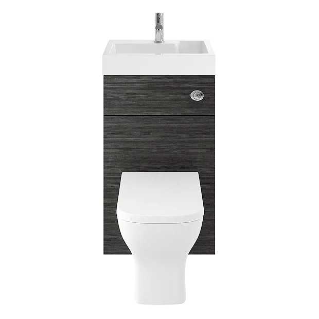 Brooklyn 500mm Hacienda Black 2-In-1 Combined Wash Basin & Toilet 1 Brooklyn 500mm Hacienda Black 2-In-1 Combined Wash Basin & Toilet
