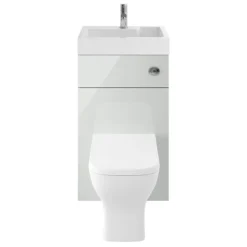 Brooklyn 500mm Grey Mist 2-In-1 Combined Wash Basin & Toilet -Villeroy Shop bcomgm d2
