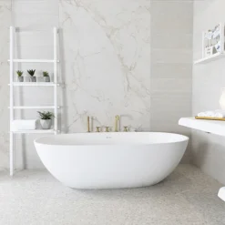 BagnoDesign Koy Bagnoquartz Stone Freestanding Bath -Villeroy Shop bdbkoy860ws d3