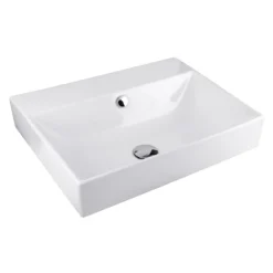 BagnoDesign 600mm 0TH White Funktion Countertop Or Wall Mounted Basin