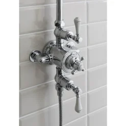 Crosswater - Belgravia Thermostatic Shower Valve With Fixed Head, Handset & Wall Cradle -Villeroy Shop bel bracket d3nnn