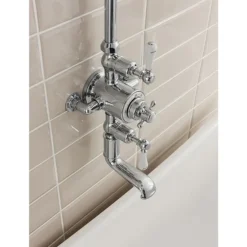 Crosswater - Belgravia Thermostatic Shower Valve With Fixed Head & Bath Spout -Villeroy Shop bel bsm d3