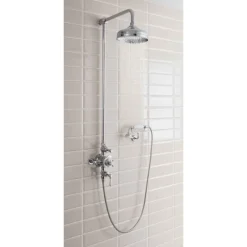 Crosswater - Belgravia Thermostatic Shower Valve With Fixed Head, Handset & Wall Cradle -Villeroy Shop bel cradle d3