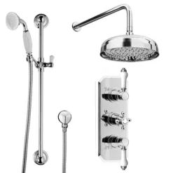 Belmont Traditional Shower Package - Concealed Valve With Fixed Head & Slider Kit -Villeroy Shop belmonttraditionalshowerpackageconcealedvalvewithfixedheadandsliderkitnd1